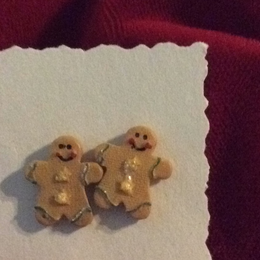 Tiny Gingerbread Earrings